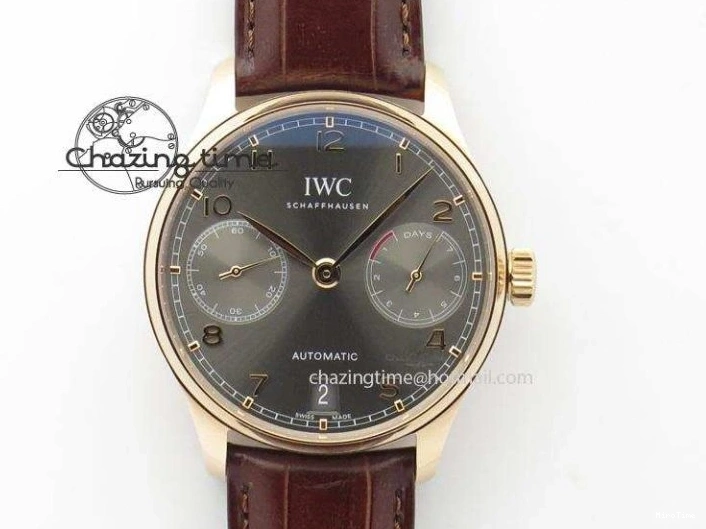 MIROTIME 0502 TimelessDesign Portuguese IW358304 ZF 1:1 Best Edition SS Blue Dial on Leather Strap A 7078